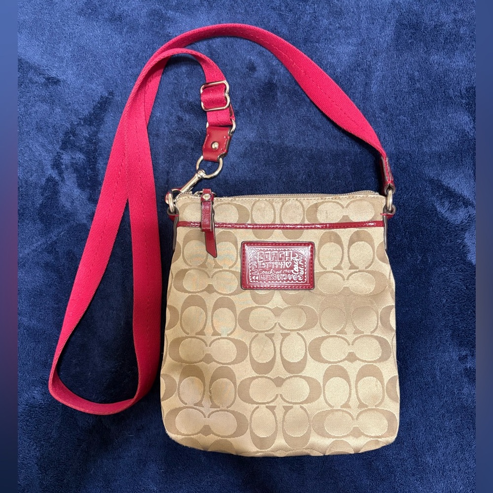 Coach Red Cross Body Purse